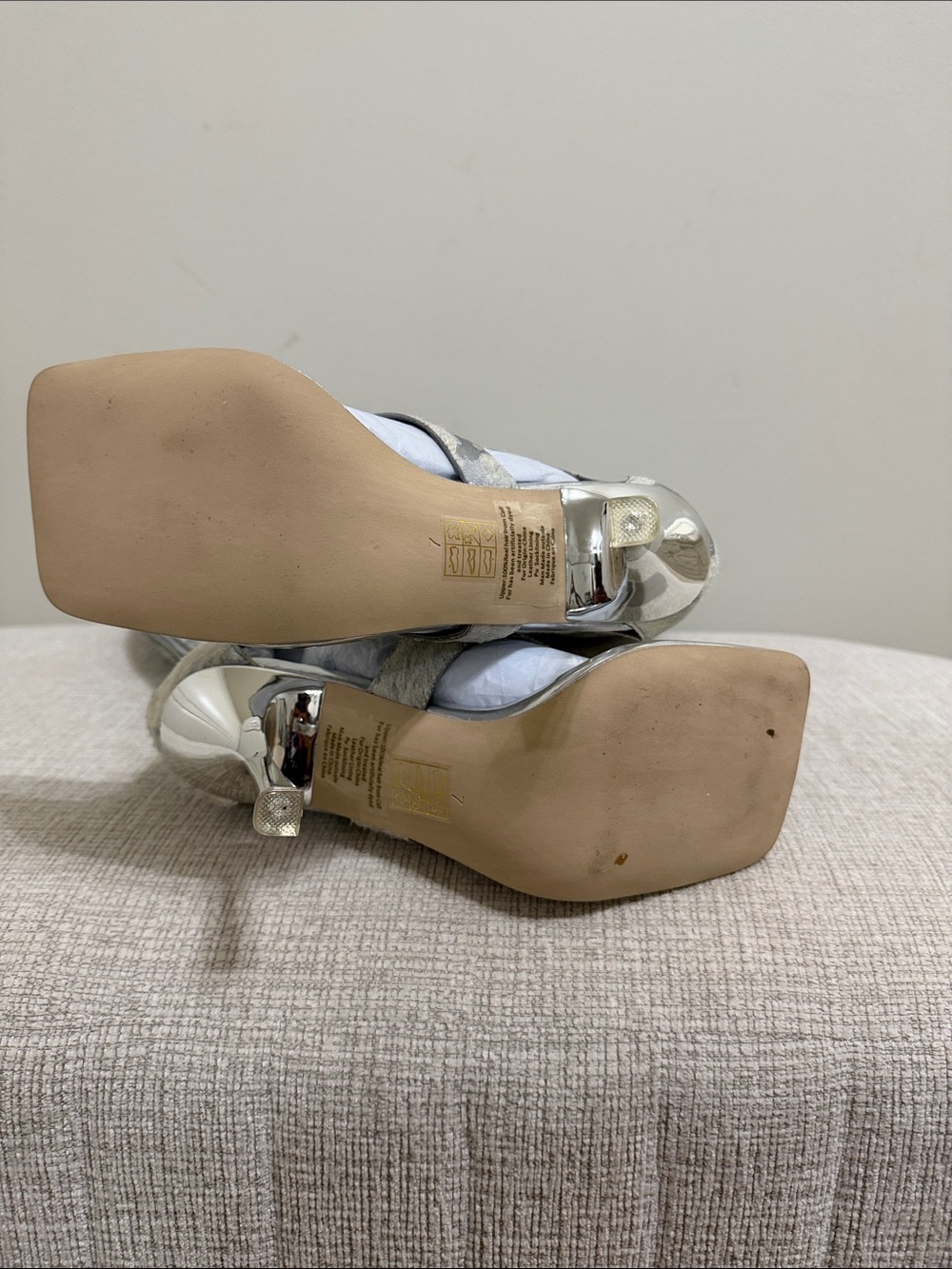 Jeffrey Campbell Silver and White Cutout Knee-High Sandals - Picture 4 of 5